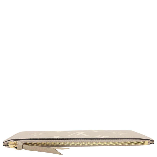 LOUIS VUITTON Felicie Pochette Empreinte Leather Zippy Insert Wallet Tourterelle