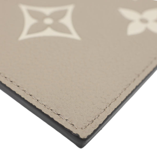 LOUIS VUITTON Felicie Pochette Empreinte Leather Zippy Insert Wallet Tourterelle