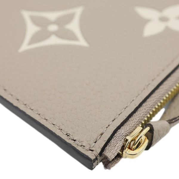 LOUIS VUITTON Felicie Pochette Empreinte Leather Zippy Insert Wallet Tourterelle