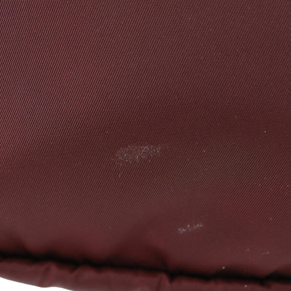 PRADA Re-Nylon Drawstring Pouch Bucket Bag Burgundy