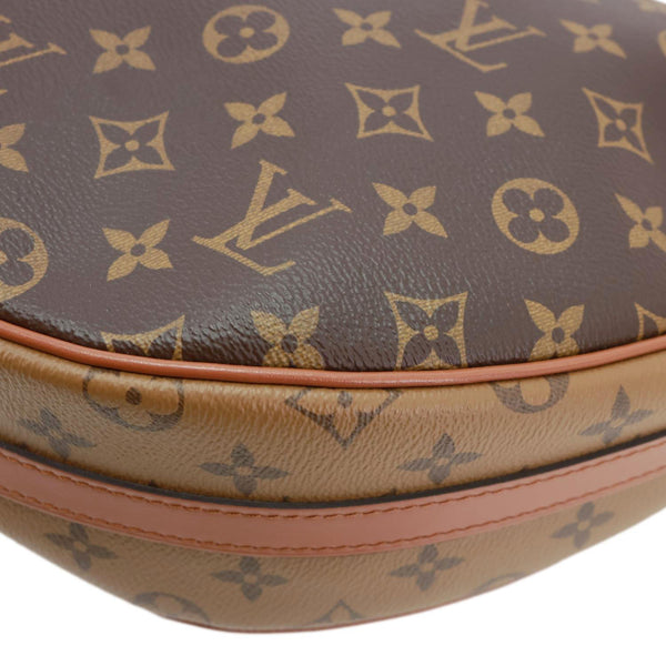 LOUIS VUITTON Loop Reverse Monogram Canvas Hobo Shoulder Bag Brown