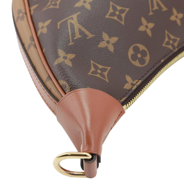 LOUIS VUITTON Loop Reverse Monogram Canvas Hobo Shoulder Bag Brown