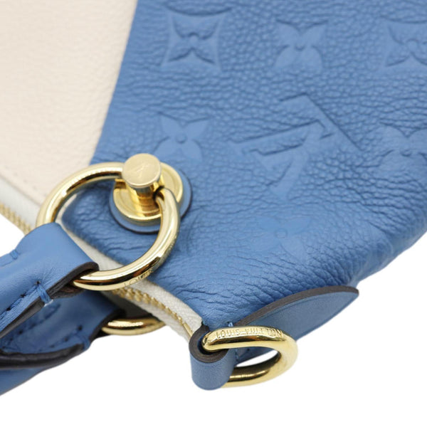 LOUIS VUITTON V BB Monogram Empreinte Tote Shoulder Bag Blue