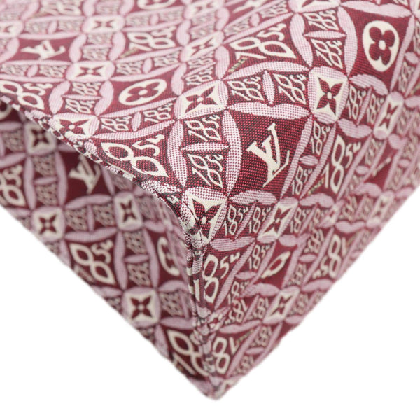 LOUIS VUITTON Since 1854 Onthego GM Jacquard Shoulder Bag Red