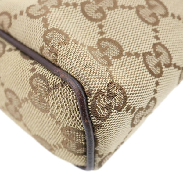 GUCCI Abbey D-Ring GG Canvas Pochette Bag Beige 145750