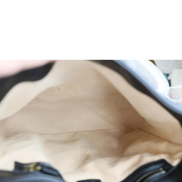 GUCCI Diana Medium Leather Top Handle Shoulder Bag Black 746124