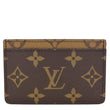 LOUIS VUITTON Monogram Reverse Canvas Card Holder Brown