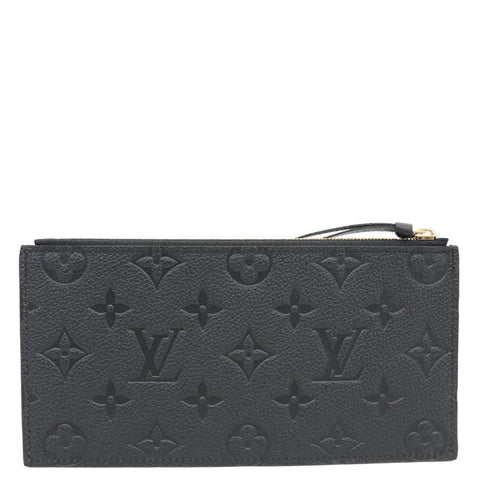 LOUIS VUITTON Felicie Pochette Empreinte Leather Zippy Insert Wallet Black