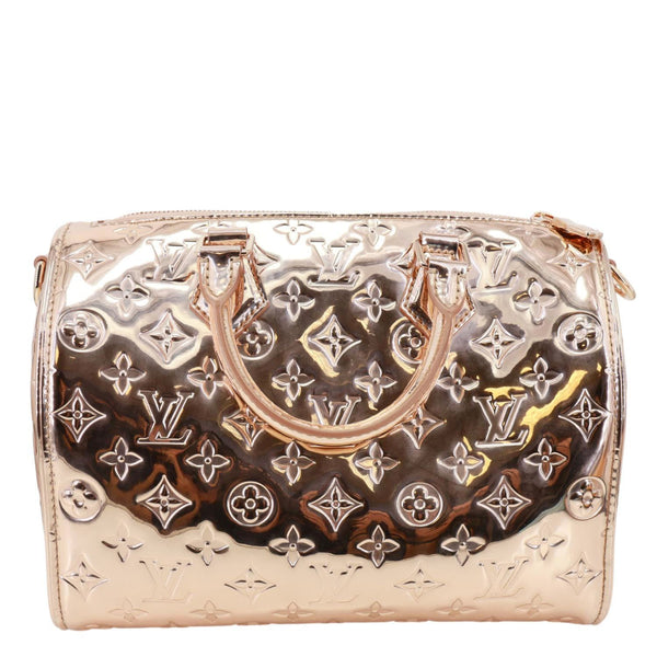 LOUIS VUITTON Speedy Bandouliere 25 Monogram Miroir Leather Shoulder Bag Copper