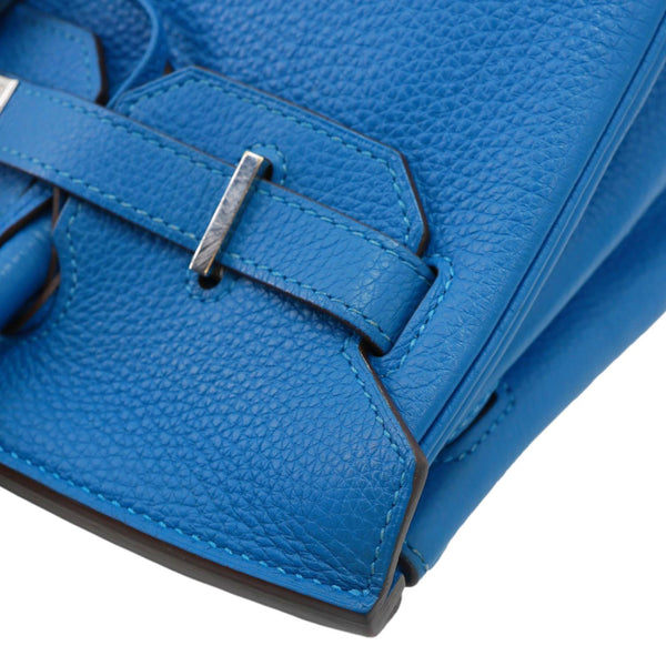 HERMES Birkin 30 Togo Leather Tote Bag Blue
