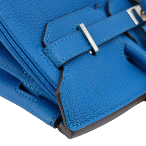 HERMES Birkin 30 Togo Leather Tote Bag Blue