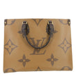 LOUIS VUITTON Onthego MM Reverse Monogram Giant Canvas Tote Bag Brown