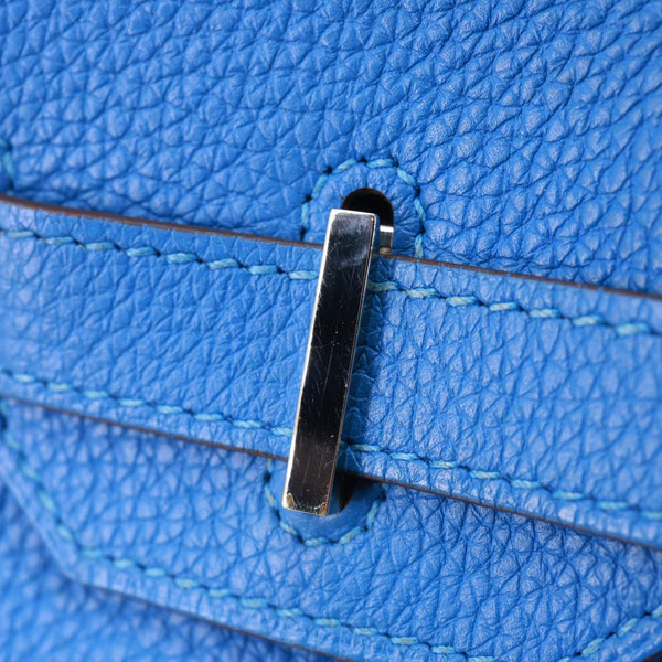 HERMES Birkin 30 Togo Leather Tote Bag Blue