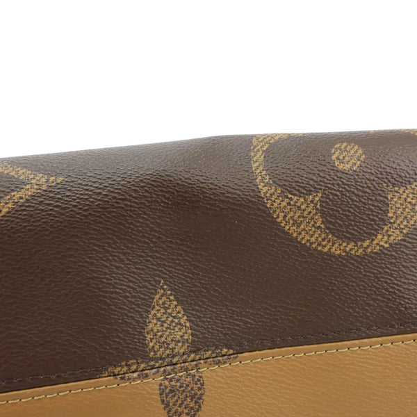 LOUIS VUITTON Onthego MM Reverse Monogram Giant Canvas Tote Bag Brown