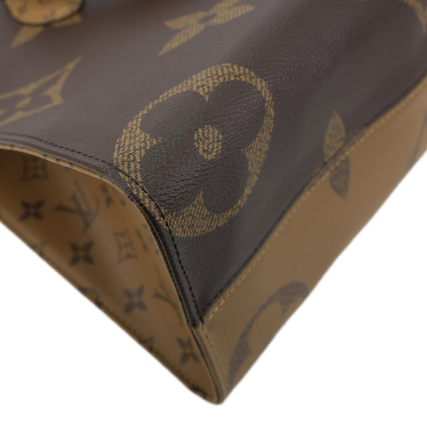 LOUIS VUITTON Onthego MM Reverse Monogram Giant Canvas Tote Bag Brown