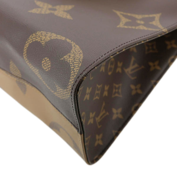 LOUIS VUITTON Onthego MM Reverse Monogram Giant Canvas Tote Bag Brown