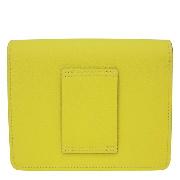 HERMES Roulis Slim Evercolor Mini Pebbled Calfskin Leather Belt Bag Lime Yellow