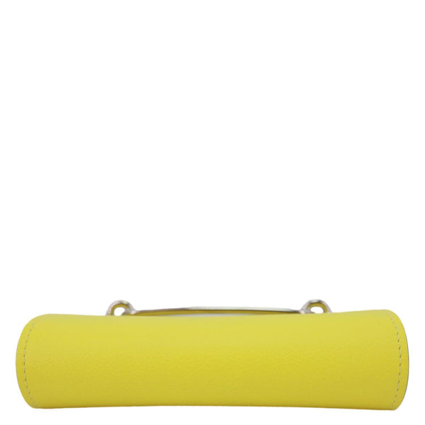 HERMES Roulis Slim Evercolor Mini Pebbled Calfskin Leather Belt Bag Lime Yellow