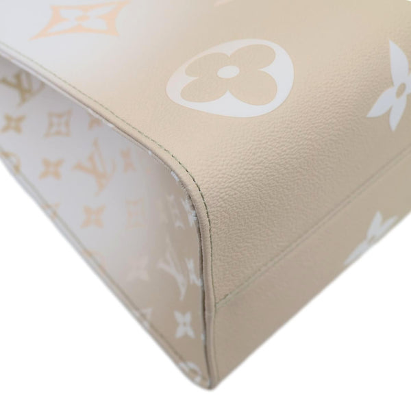 LOUIS VUITTON Onthego MM Giant Monogram Canvas Tote Bag Sunset Khaki