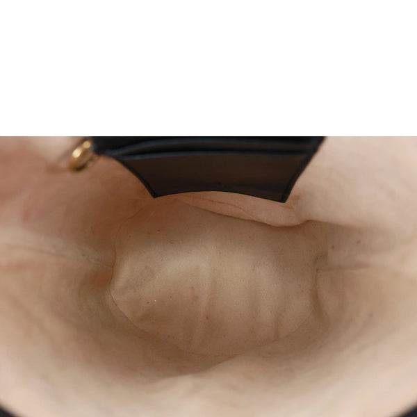 GUCCI GG Marmont Calfskin Matelasse Leather Bucket Bag Black