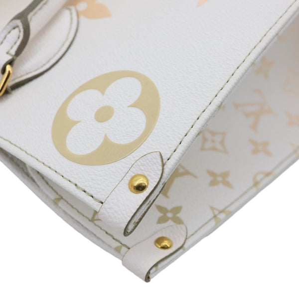 LOUIS VUITTON Onthego MM Giant Monogram Canvas Tote Bag Sunset Khaki