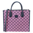 GUCCI Interlocking G Small Monogram Canvas Tote Bag Pink 659983