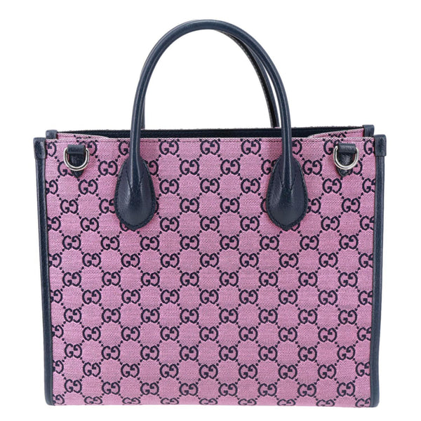 GUCCI Interlocking G Small Monogram Canvas Tote Bag Pink 659983