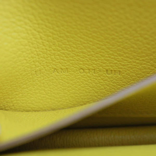 HERMES Roulis Slim Evercolor Mini Pebbled Calfskin Leather Belt Bag Lime Yellow