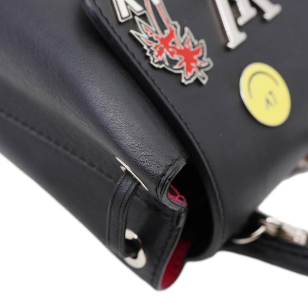 LOUIS VUITTON My Lockme Mini Soft Calfskin Pins Leather Backpack Black