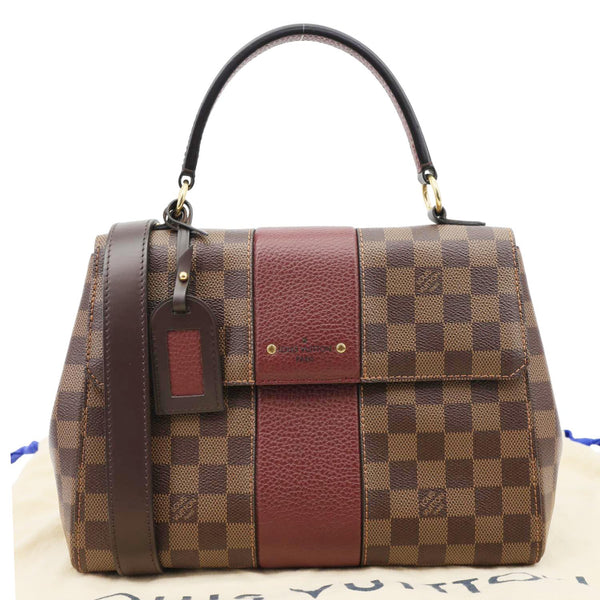 LOUIS VUITTON Bond Street MM Damier Ebene Satchel Bag Bordeaux