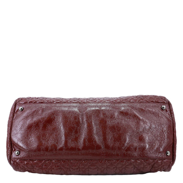 CHANEL Paris-Moscou Rock In Moscou Patent Leather Tote Bag Burgundy