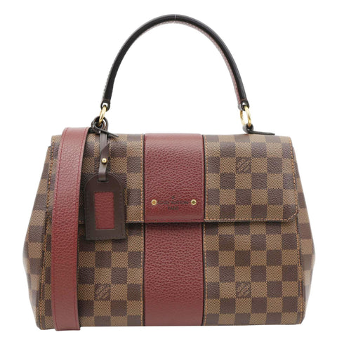LOUIS VUITTON Bond Street MM Damier Ebene Satchel Bag Bordeaux