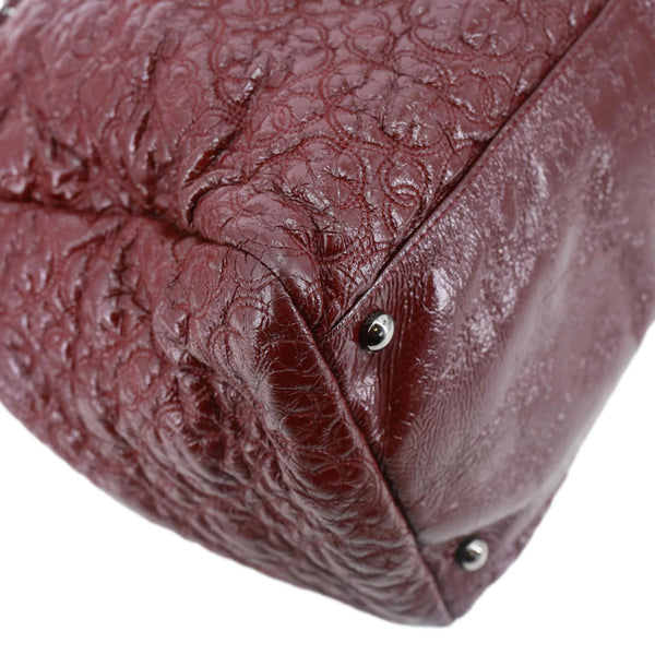 CHANEL Paris-Moscou Rock In Moscou Patent Leather Tote Bag Burgundy