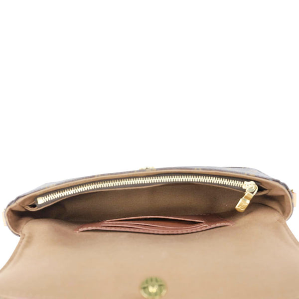 LOUIS VUITTON Ivy Monogram Canvas Wallet on Chain Brown