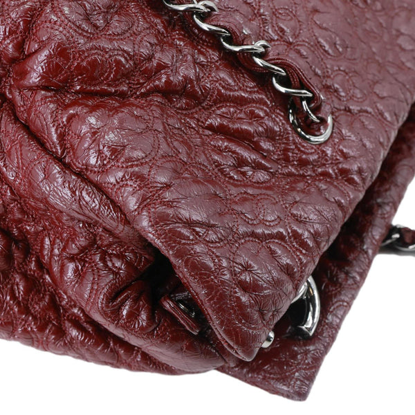 CHANEL Paris-Moscou Rock In Moscou Patent Leather Tote Bag Burgundy