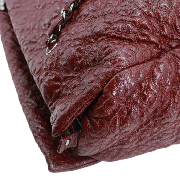 CHANEL Paris-Moscou Rock In Moscou Patent Leather Tote Bag Burgundy