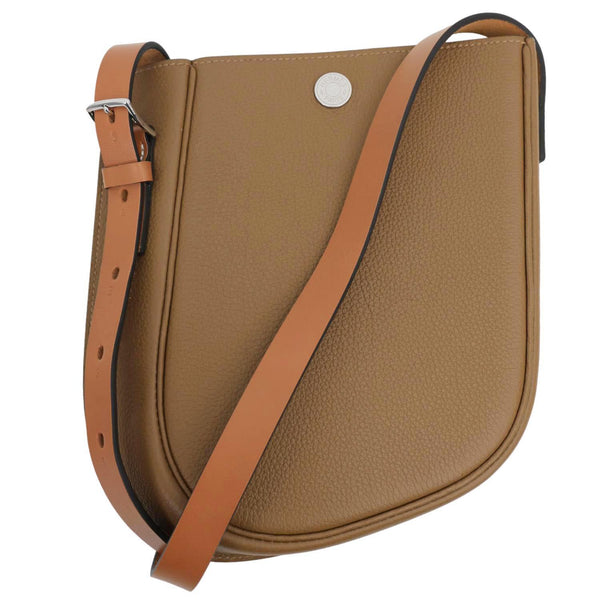 HERMES Perspective Cavaliere 21 Togo Leather Shoulder Bag Brown
