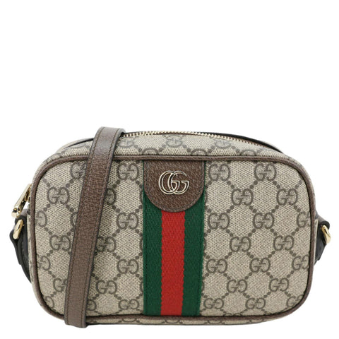 GUCCI Ophidia Small GG Supreme Canvas Camera Bag Beige 838480