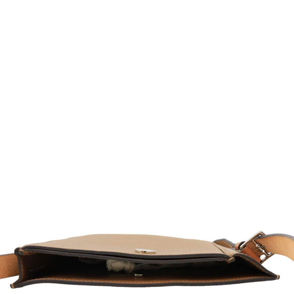 HERMES Perspective Cavaliere 21 Togo Leather Shoulder Bag Brown