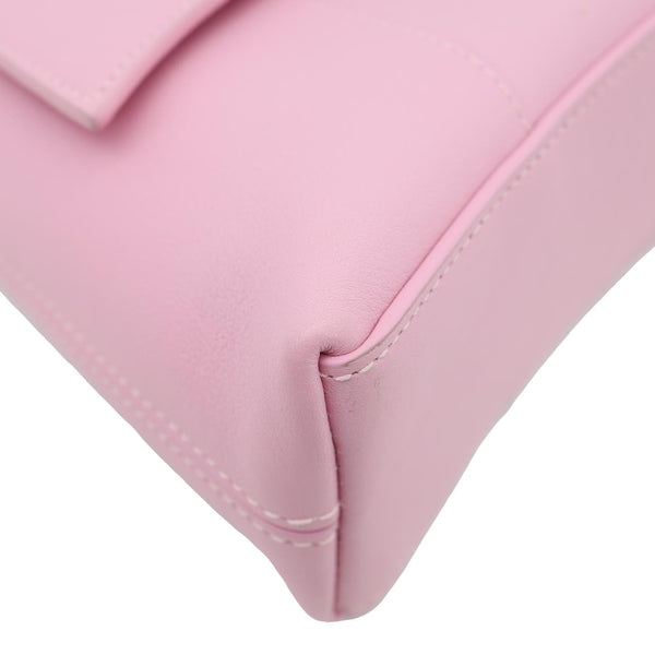 Balenciaga Downtown Hourglass Small Soft Leather Shoulder Bag Pink