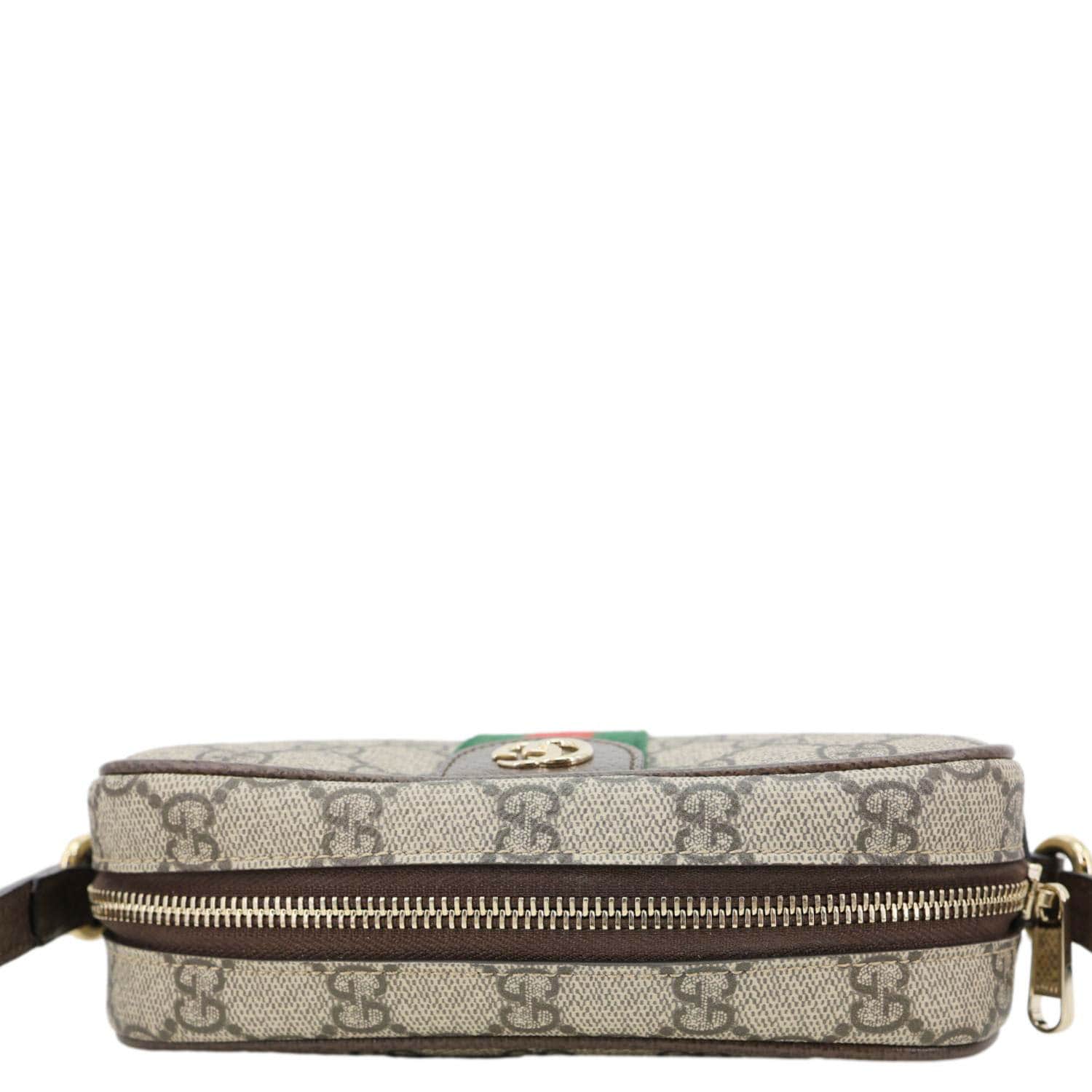 GUCCI Ophidia Small GG Supreme Canvas Camera Bag Beige 838480