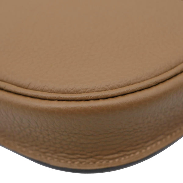 HERMES Perspective Cavaliere 21 Togo Leather Shoulder Bag Brown