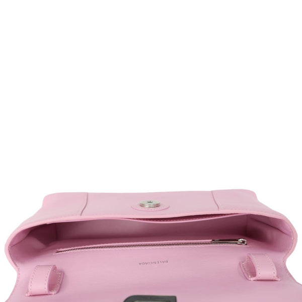 Balenciaga Downtown Hourglass Small Soft Leather Shoulder Bag Pink