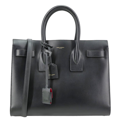 YVES SAINT LAURENT Sac De Jour Small Smooth Calfskin Leather Tote Bag Black