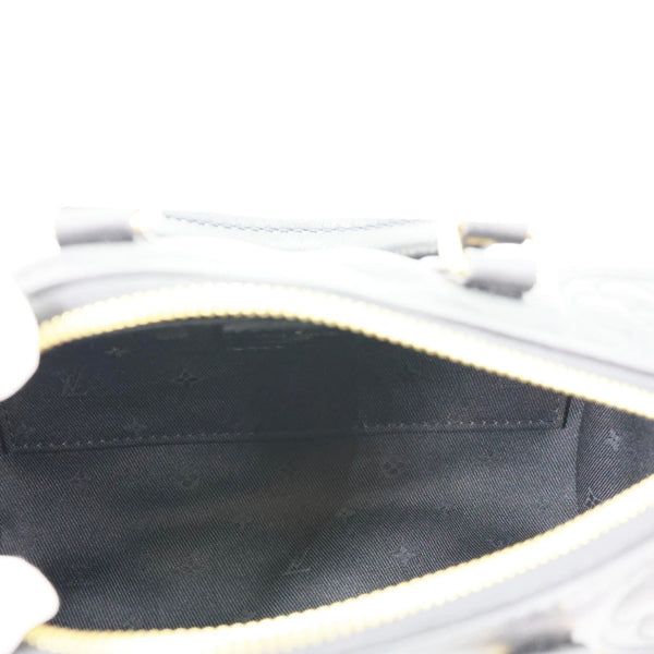 LOUIS VUITTON Papillon BB Calfskin Bubblegram Leather Crossbody Bag Black
