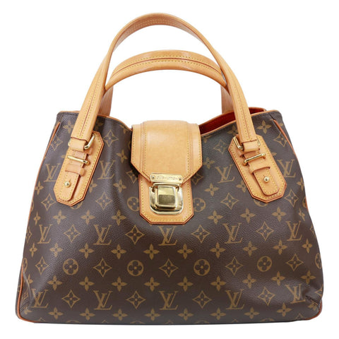 LOUIS VUITTON Griet Monogram Canvas Tote Bag Brown