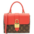 LOUIS VUITTON Locky BB Monogram Canvas Satchel Bag Brown