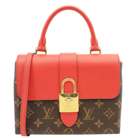 LOUIS VUITTON Locky BB Monogram Canvas Satchel Bag Brown