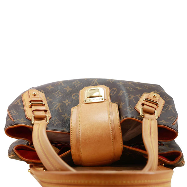 LOUIS VUITTON Griet Monogram Canvas Tote Bag Brown