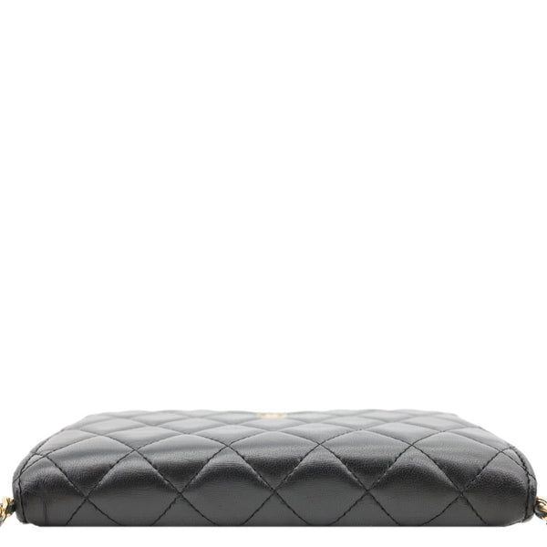 CHANEL WOC Wallet on Chain Leather Shoulder Bag Black